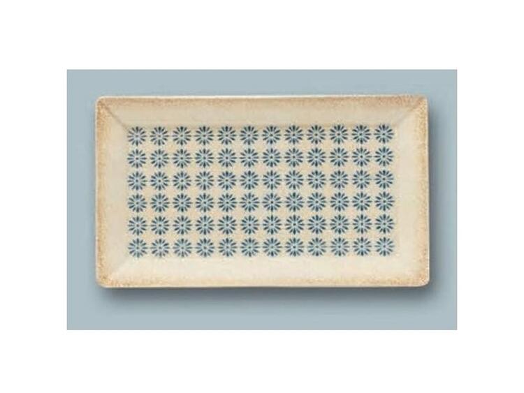 TABLE PIATTO RETTANGOLARE PORCELLANA DECORATO CM 26X15 