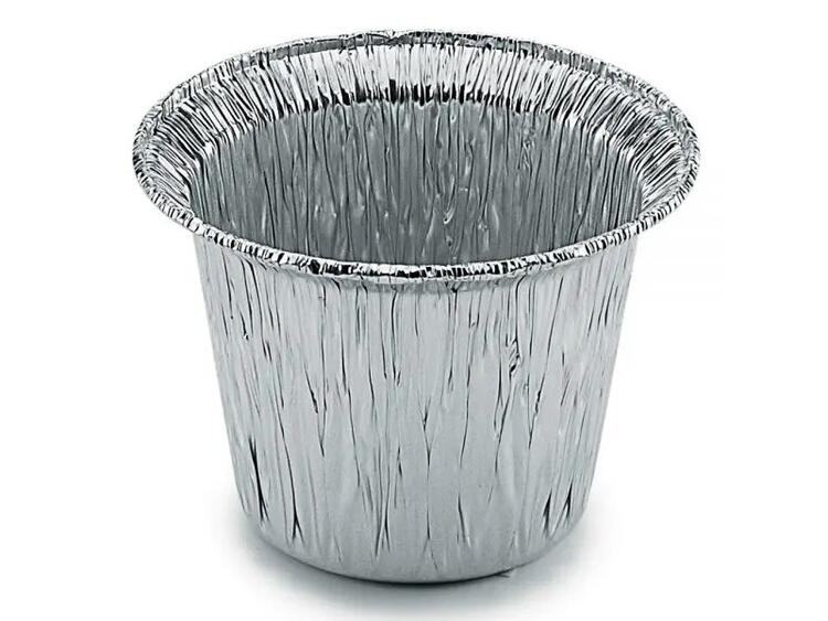 CONFEZIONE 100 PZ. CONTENITORE C63G TONDO IN ALLUMINIO 