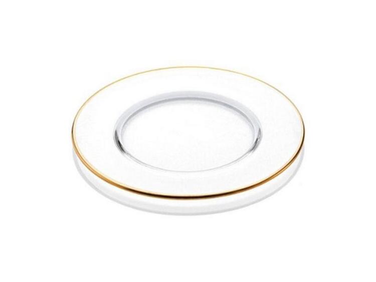 CLEAR PIATTO PANE CM.15 FILO ORO 