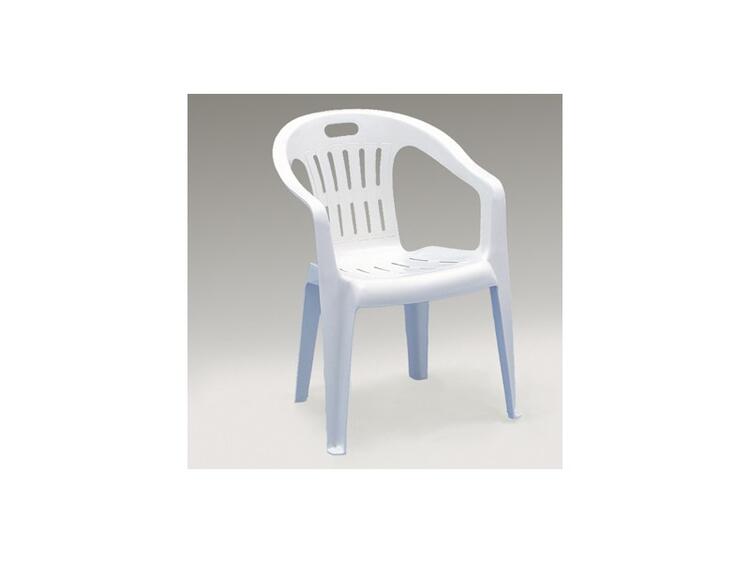 SEDIA PIONA BIANCA CON BRACCIOLI