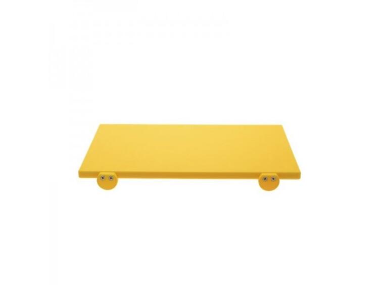 TAGLIERE POLIETILENE GIALLO 40X30X2 CON CANALINA DI RACCOLTA E PIEDINI ANTISCIVOLO