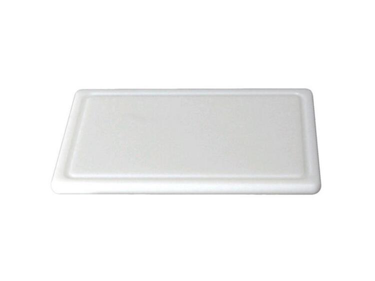 TAGLIERE POLIETILENE BIANCO 40X30X2 CON CANALINA DI RACCOLTA E PIEDINI ANTISCIVOLO