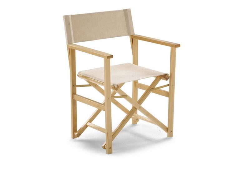 SEDIA REGISTA MODELLO D-11 FAGGIO NATURALE, TELA ECRU