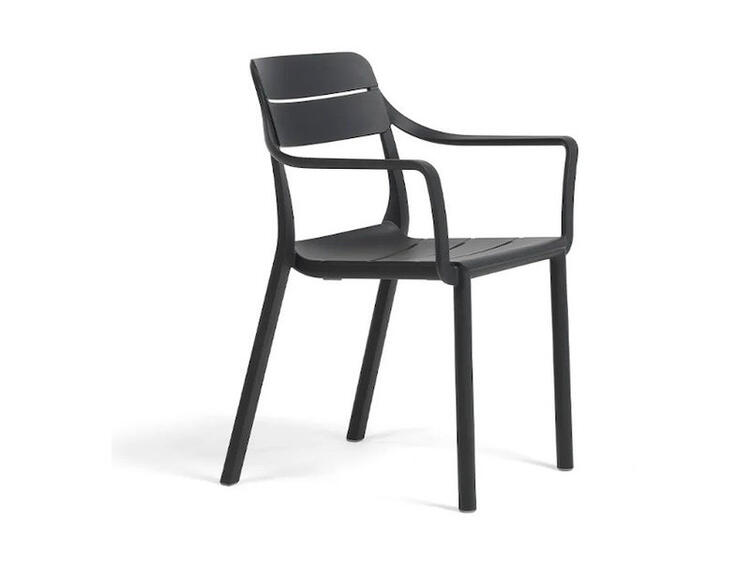CASSIA SEDIA ARMCHAIR ANTRACITE 