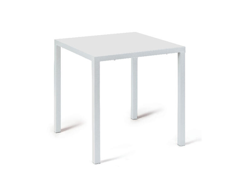 TAVOLO QUATRIS 70X70 BIANCO RAGGRINZITO