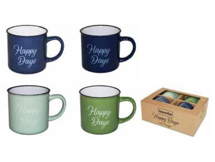 SET 4 MUG HAPPY DAYS 