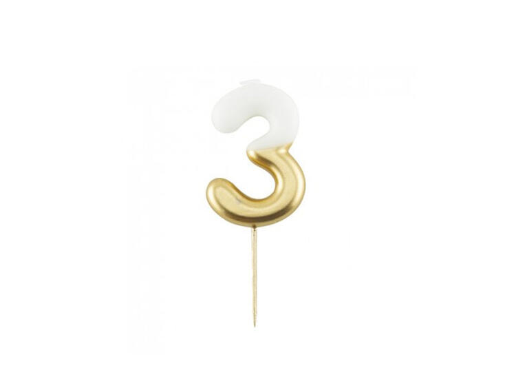 CANDELA CM.10,5 BIANCO/ORO 