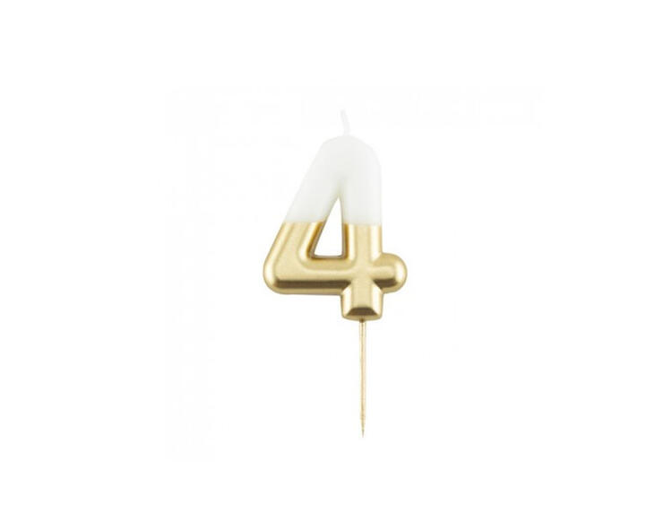 CANDELA CM.10,5 BIANCO/ORO 