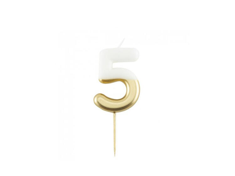 CANDELA CM.10,5 BIANCO/ORO 