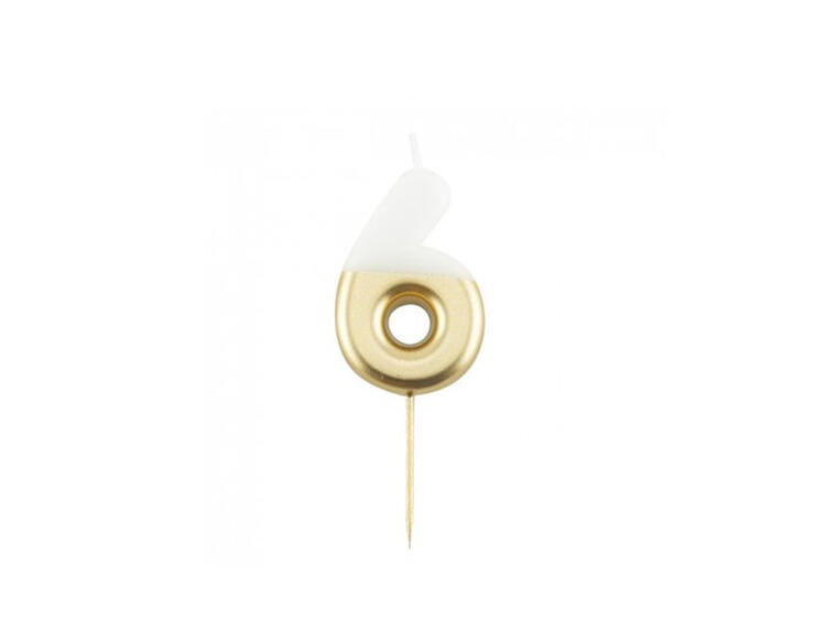 CANDELA CM.10,5 BIANCO/ORO 