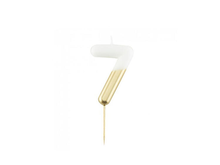 CANDELA CM.10,5 BIANCO/ORO 