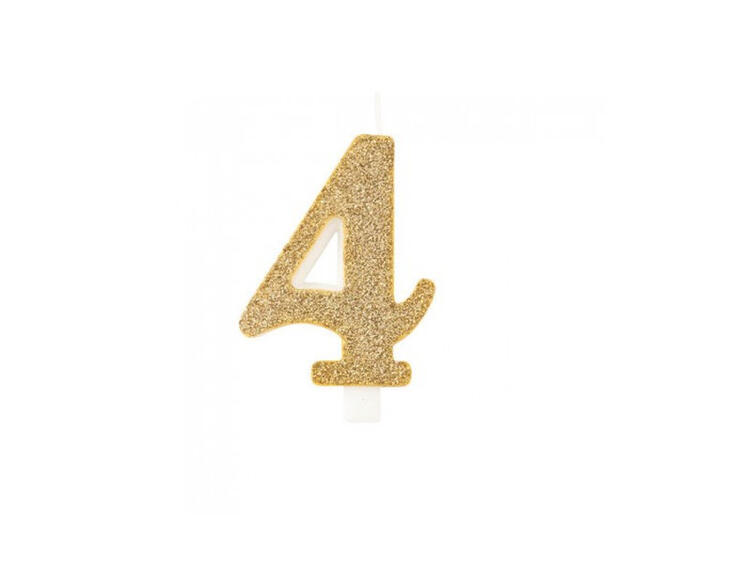 CANDELINA BIO GLITTER N.4 ORO 9,5 