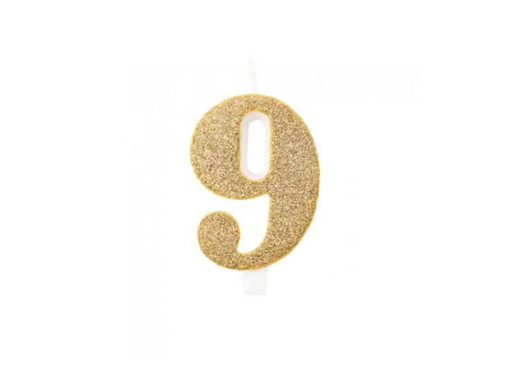 CANDELINA BIO GLITTER N.9 ORO 9,5 