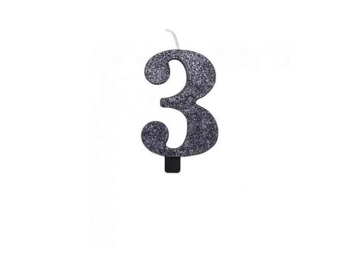 CANDELINA BIO NERO GLITTER N.3 9,5 