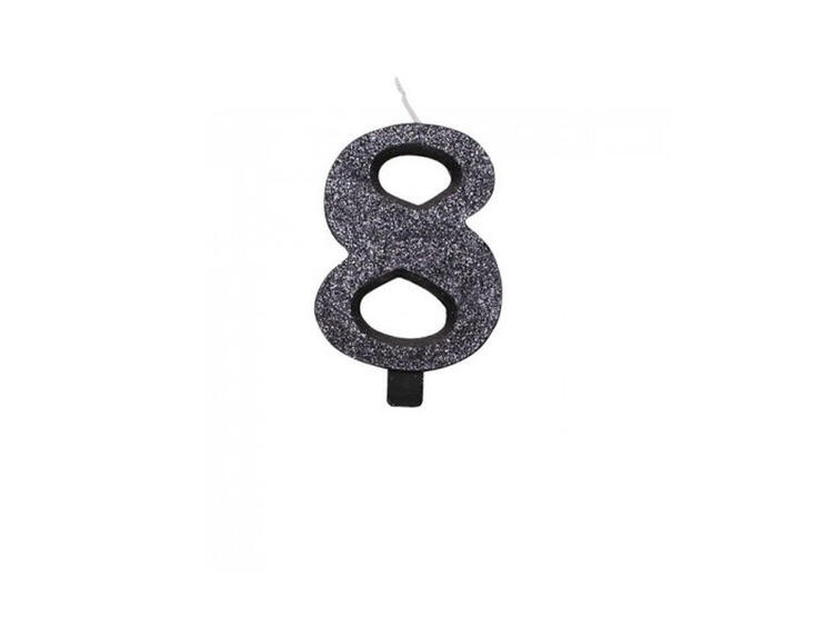 CANDELINA BIO NERO GLITTER N.8 9,5 