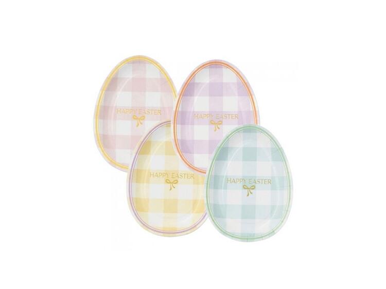 PIATTI PZ. 8 CM.22 SHAPED EASTER 