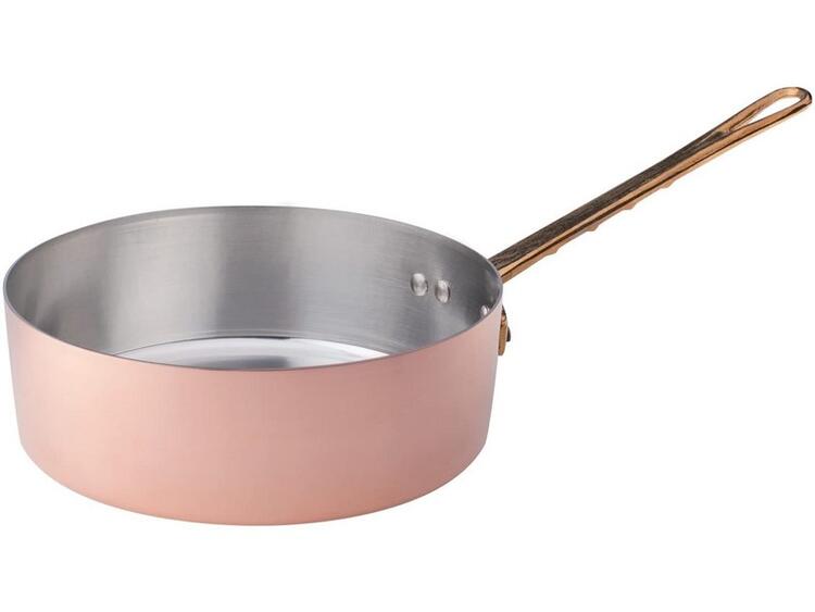 RAME MARTELLATO CASSERUOLA 1 MANICO BASSA 18