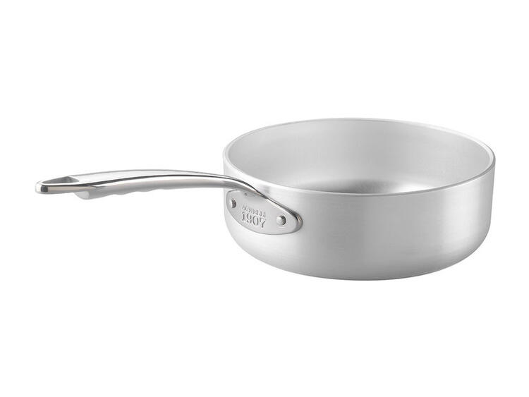 CASSERUOLA BASSA ALUINOX 1907 SENZA COPERCHIO 1 MANICO TUBOLARE INOX CM 20X8 L 4,5