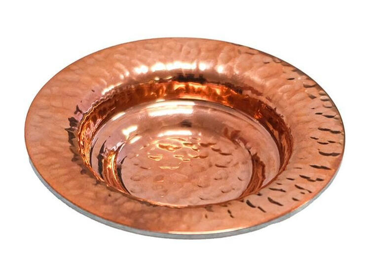 COPPER 3 MINIPIATTO RAME MARTELLATO TONDO CM 8,8 