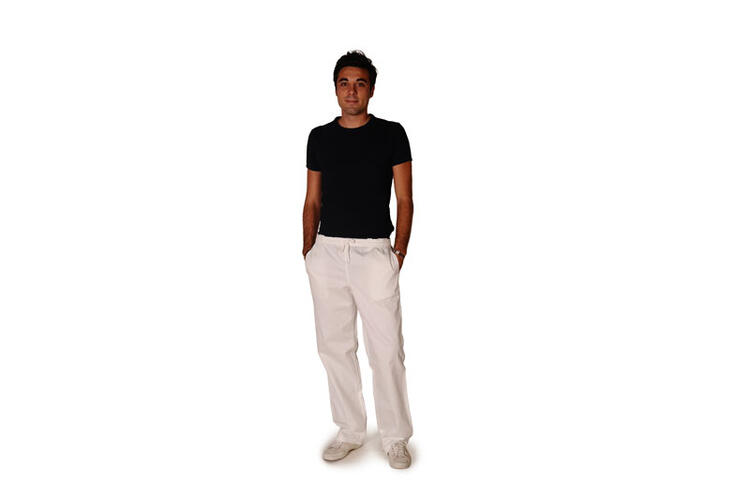 PANTALONE ELASTICO BIANCO
