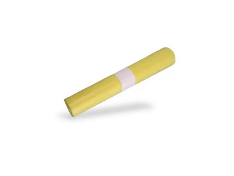 SACCO IMMONDIZIA PER RACCOLTA DIFFERENZIATA IN ROTOLO 70X110 PEZZI 10 GR.420 L.110  COLORE GIALLO TRASPARENTE 