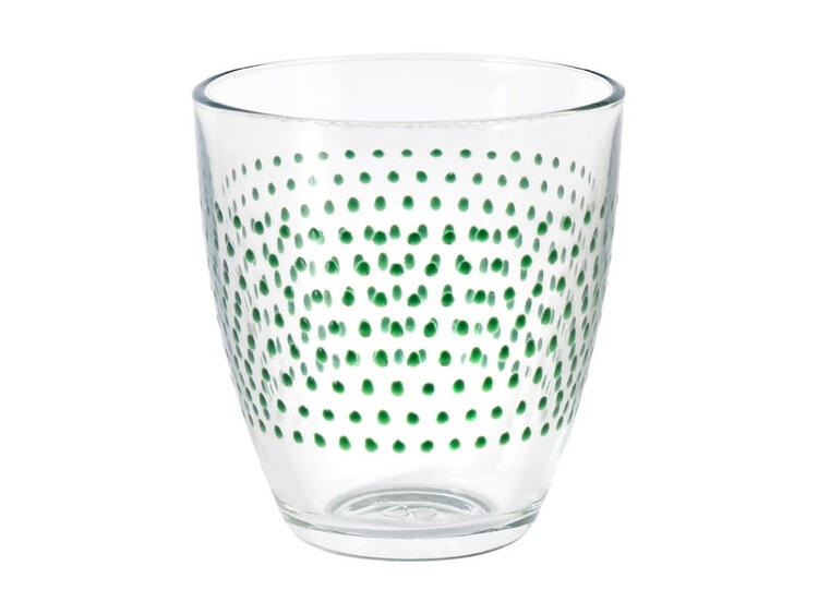 GREEN DOTS BICCHIERE ACQUA VETRO CL 25 PEZZI 3 