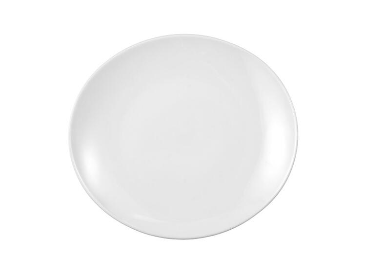 MERAN UNI 7 PIATTO PIANO OVALE 29 BIANCO CON FALDA 