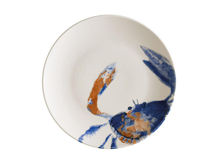 AQUELIS CRAB PIATTO PIANO GOURMET PORCELLANA CM 30 