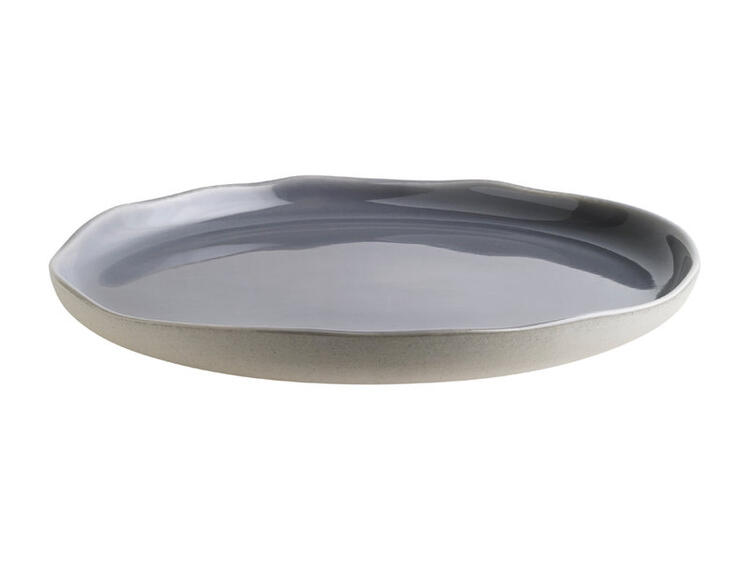 CRAS GREY PIATTO PIANO GOURMET PORCELLANA CM 25
