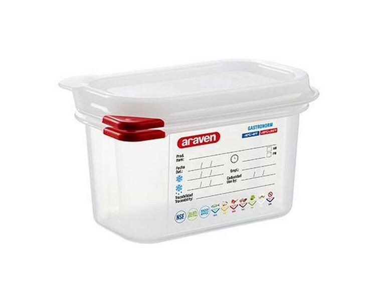 CONTENITORE ERMETICO GASTRONORM GN 1/9 H.100 POLIPROPILINE