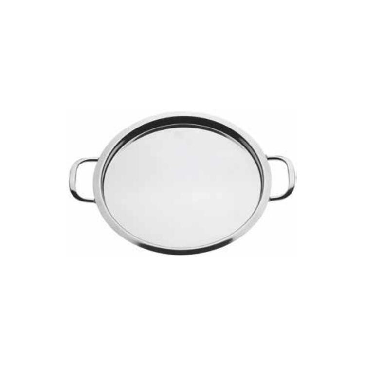 VASSOIO TONDO BAR CON MANICI CM. 46 INOX